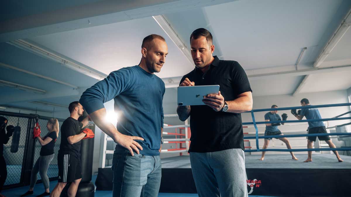 Falk Berberich und Robin Baumann von der BB Kampfsport GmbH